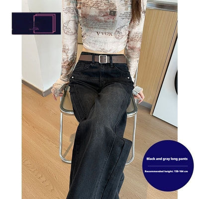 Jeans Cintura Alta Gris Cemento Corte Recto Efecto Adelgazante - Image 7
