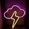 Lámpara Neon LED Nube con Rayo - Luz USB Recargable para Decoración