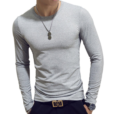 Suéter Cuello Redondo Ajustado Liso para Hombre - Image 13