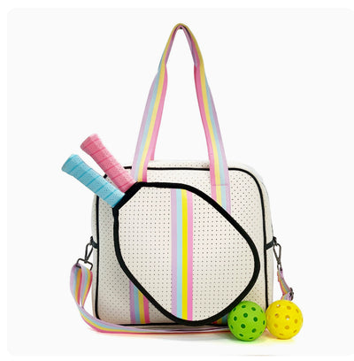 Bolsa Deportiva Tenis Crossbody a Rayas con Bandolera - Image 54