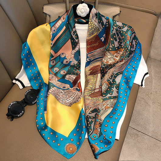 Pañuelos de Seda Estampados para Mujer - Hijab Versátil - Image 14