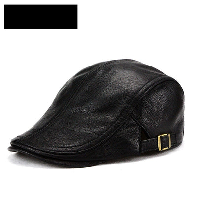 Gorra de Cuero Estilo Coreano Delgada para Otoño e Invierno - Caballeros Maduros - Image 7