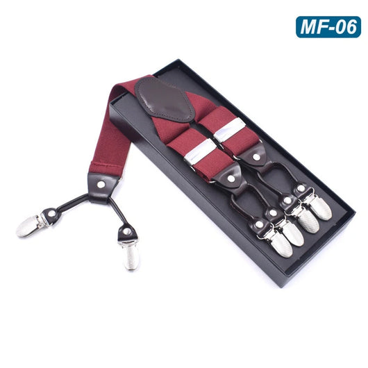 Tirantes Elásticos Multicolor con 6 Clips para Hombre - Image 38