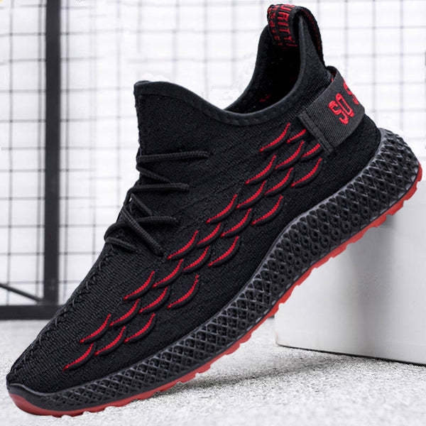 Zapatos Tejidos de Punto para Hombre Estilo Coreano Otoño Invierno