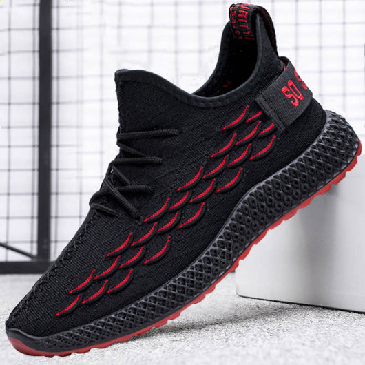 Zapatos Tejidos de Punto para Hombre Estilo Coreano Otoño Invierno