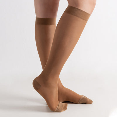 Medias de Compresión Minimalista para Mujer - Diseño Liso y Ultradelgado
