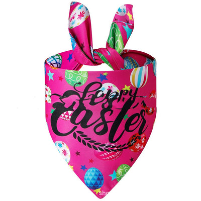 Pañuelo Triangular Absorbente para Mascotas - Diseño Conejito Pascua - Image 3