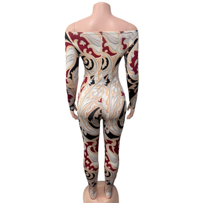 Enterizo Ajustado con Hombros Descubiertos y Estampado Sexy - Image 10