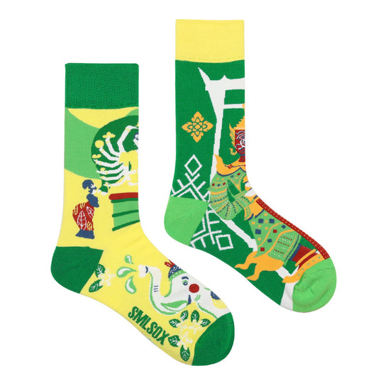 Calcetines Retro Asimétricos para Parejas - Algodón Cómodo Unisex - Image 117