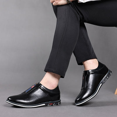 Zapatos Casuales de Cuero para Hombre en Colores Sólidos - Image 4