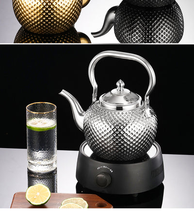 Tetera de Acero Inoxidable con Colador y Mango Esférico - Image 18