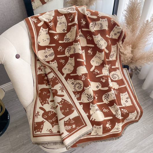 Bufanda Térmica para Gato Adorable con Tejido Jacquard Grueso - Image 12
