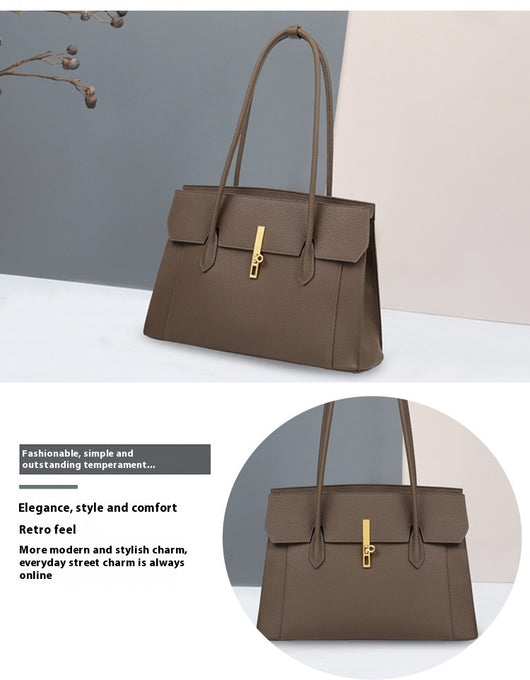 Bolso Tote de Gran Capacidad en Color Sólido para Mujer - Image 14