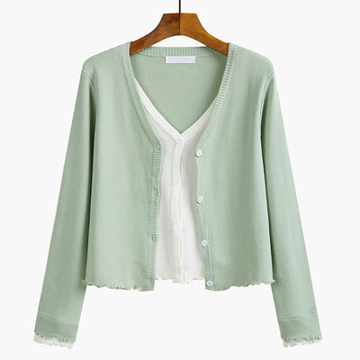 Cardigan Tejido Cuello V para Mujer - Chaqueta Elegante - Image 14