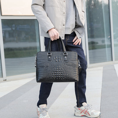Maletín Ejecutivo para Hombre con Patrón Cocodrilo - Bolsa de Negocios y Computadora - Image 3