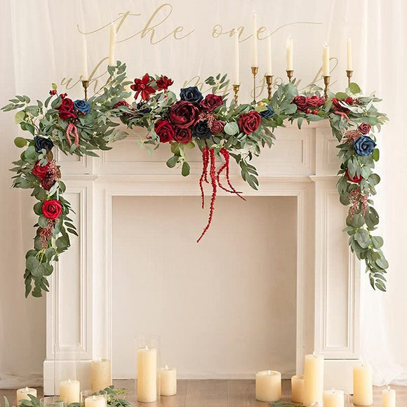 Guirnalda Decorativa de Eucalipto y Sauce Artificial para Bodas y Eventos