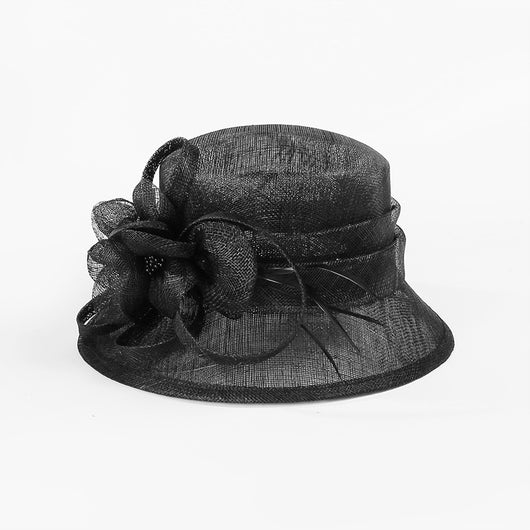 Sombrero de Ala Ancha Elegante con Flores y Fibra Natural para Mujer - Image 13