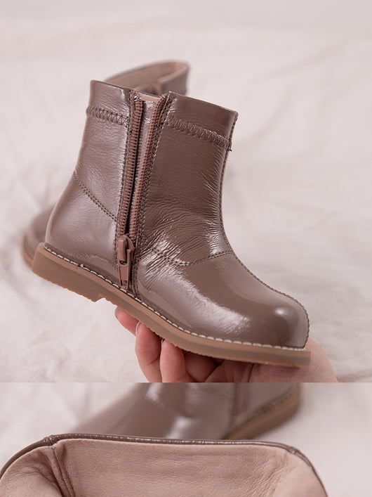 Botas Infantiles de Color Sólido - Estilo Retro para Niños - Image 10
