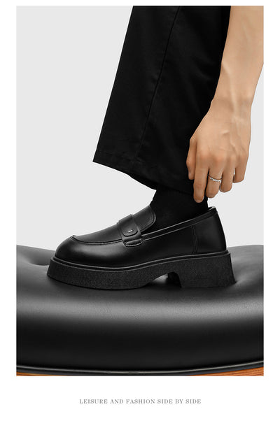Zapatos Casuales Británicos de Cuero Premium con Suela Reforzada para Hombre - Image 13