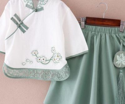 Falda de Verano Estilo Chino Antiguo para Niñas - Image 12
