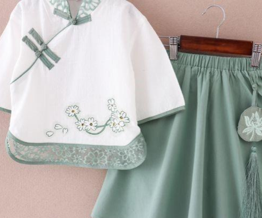 Falda de Verano Estilo Chino Antiguo para Niñas - Image 12