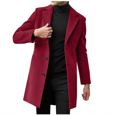 Abrigo de Lana para Hombre Manga Larga Otoño Invierno - Image 4