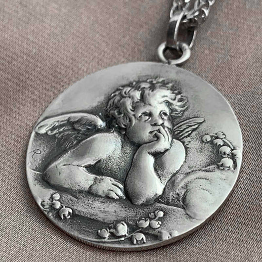 Dije de Plata 925 Grande Grabado en Relieve para Hombre y Mujer - Image 3