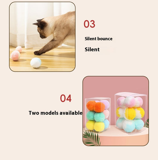 Pelota Silenciosa para Gatos - Alta Elasticidad y Colores Vibrantes - Image 14