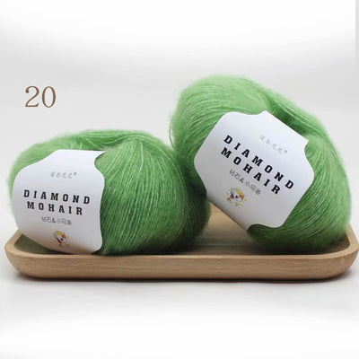 Bufanda Chal de Mohair Tejida a Mano Sudafricana Premium con Ovillo de Lana DIY - Image 23