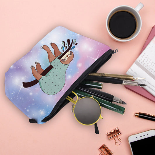Bolsa de Cosméticos Impermeable con Patrón Glitter Perezoso - Clutch Multifuncional para Viajes - Image 12