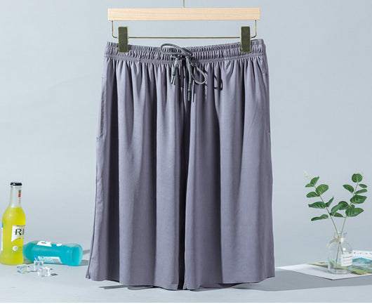 Pantalones Cortos Ice Silk para Hombre - Pijama Veraniego Transpirable de Corte Suelto - Image 10
