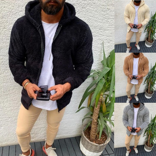 Abrigo de Piel Sintética con Capucha para Hombre - Estilo Europeo y Americano - Image 7