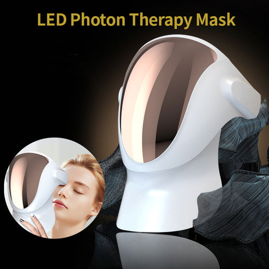 Mascarilla Facial LED con Luz de Colores y Carga Inalámbrica