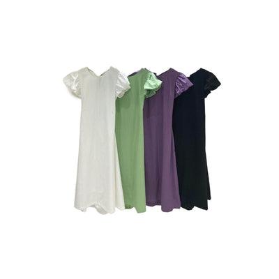 Vestido Liso de Cuello Redondo - Diseño Minimalista - Image 5