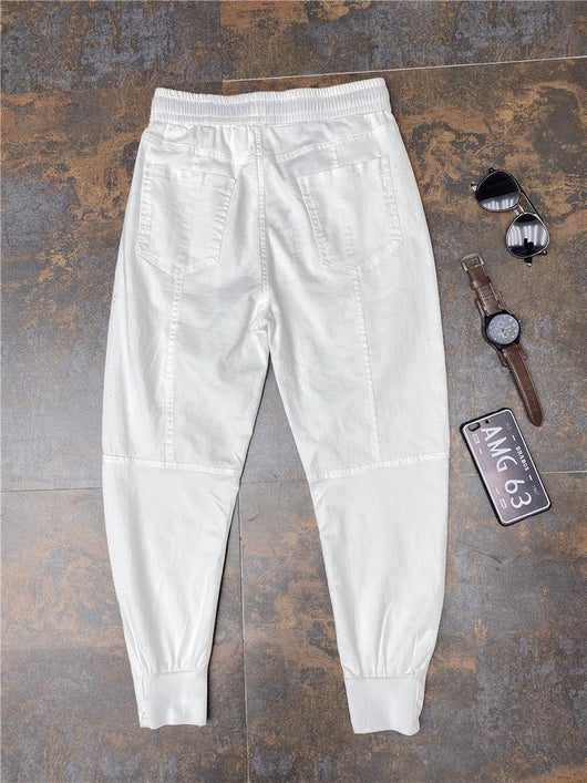 Pantalones Harem Tobilleros Ajustados de Cintura Elástica - Image 46
