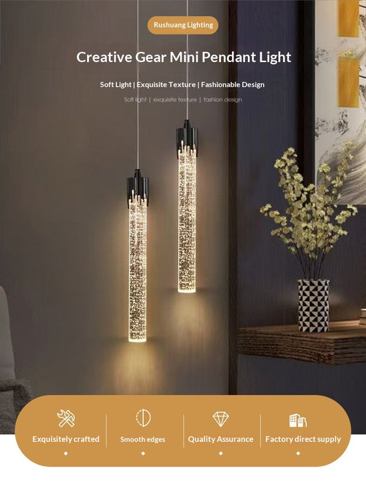 Lámpara Colgante Anillo Cristal Decorativa para Dormitorio y Mesita de Noche - Image 15