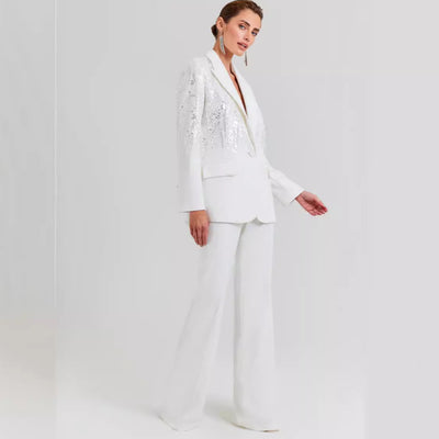 Pantalones Sueltos con Lentejuelas de Dos Piezas para Mujer - Image 3