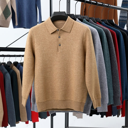 Polo Cuello Vuelto de Punto Manga Larga para Hombre - Image 27