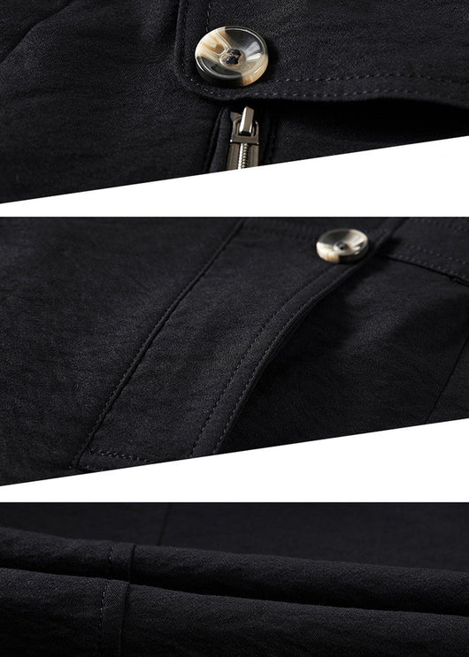 Chaqueta de Trabajo Casual Solido con Solapa para Hombre - Image 14