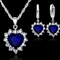 Conjunto de Aretes y Collar en Forma de Corazón