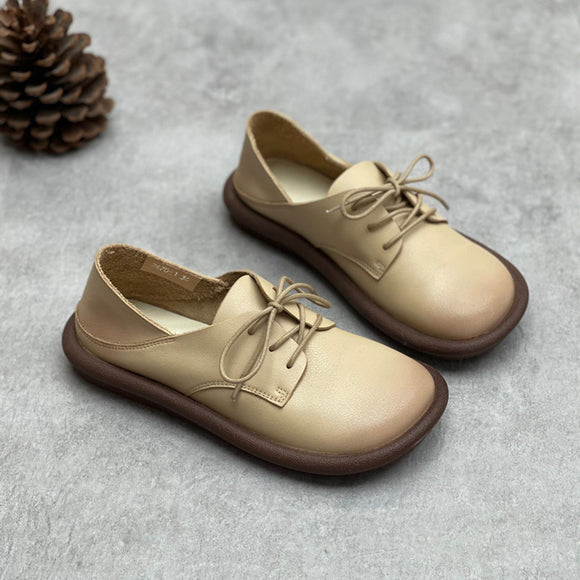 Zapatos Oxford Retro de Cuero Genuino Hechos a Mano - Estilo Británico Clásico