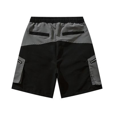 Shorts de Trabajo Patchwork Contraste para Hombre - Casual y Versátil - Image 4
