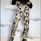 Pantalones Denim Tie Dye Blancos Lavados Corte Recto Holgado