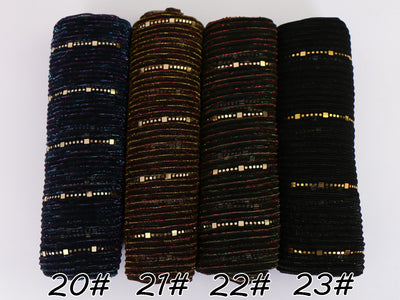 Pañuelo de Seda con Lentejuelas Brillantes para Mujer - Image 43