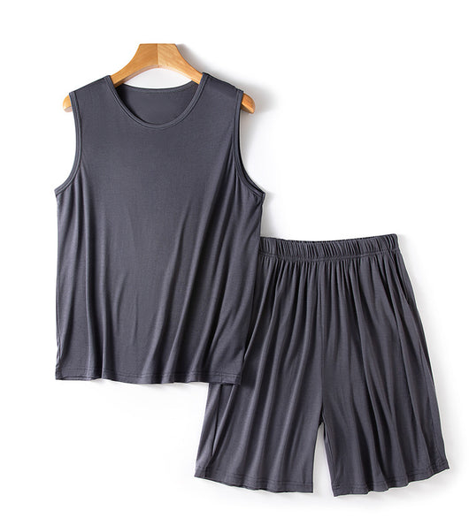 Shorts Chaleco Modal Hombre Verano Suelto Talla Grande sin Mangas - Image 31