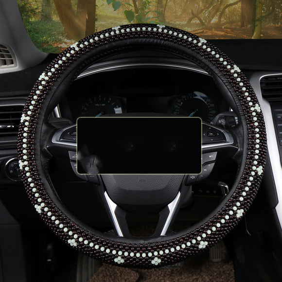 Funda para Volante con Cuentas de Madera - Diseño Elegante y Confortable
