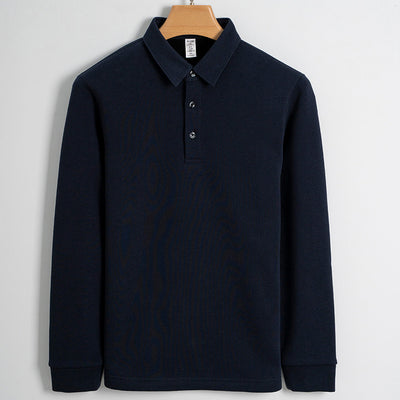 Polo Térmico de Algodón Elástico Forrado en Fleece para Hombre - Image 6