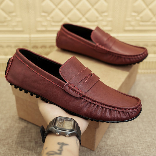 Zapatos Mocasín Beanie de Cuero Británico para Hombre - Image 4