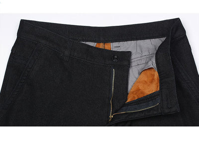 Pantalones Casuales de Cintura Alta con Cashmere y Stretch para Hombre - Image 5