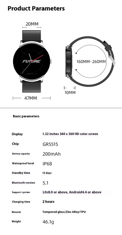 Pulsera Inteligente con Monitor de Glucosa y Temperatura Corporal - Image 14